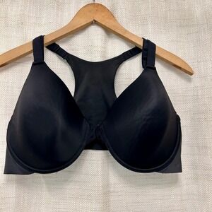 Assets by SPANX nylon blend solid black underwire  racerback bra 40C